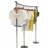 Half-Round Curved Floor Island Display Rack