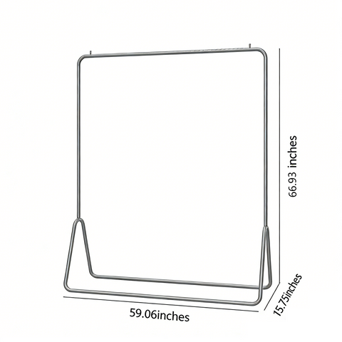 Classic Stainless Steel Floor Garment Rack