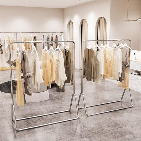 Classic Stainless Steel Floor Garment Rack