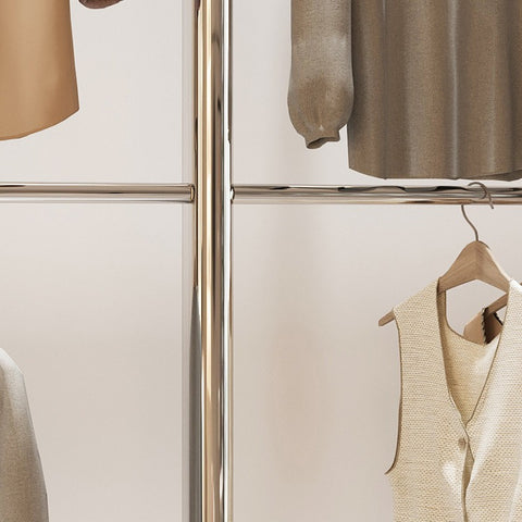 Floor & Wall Mounted Double Layer Garment Display Rack