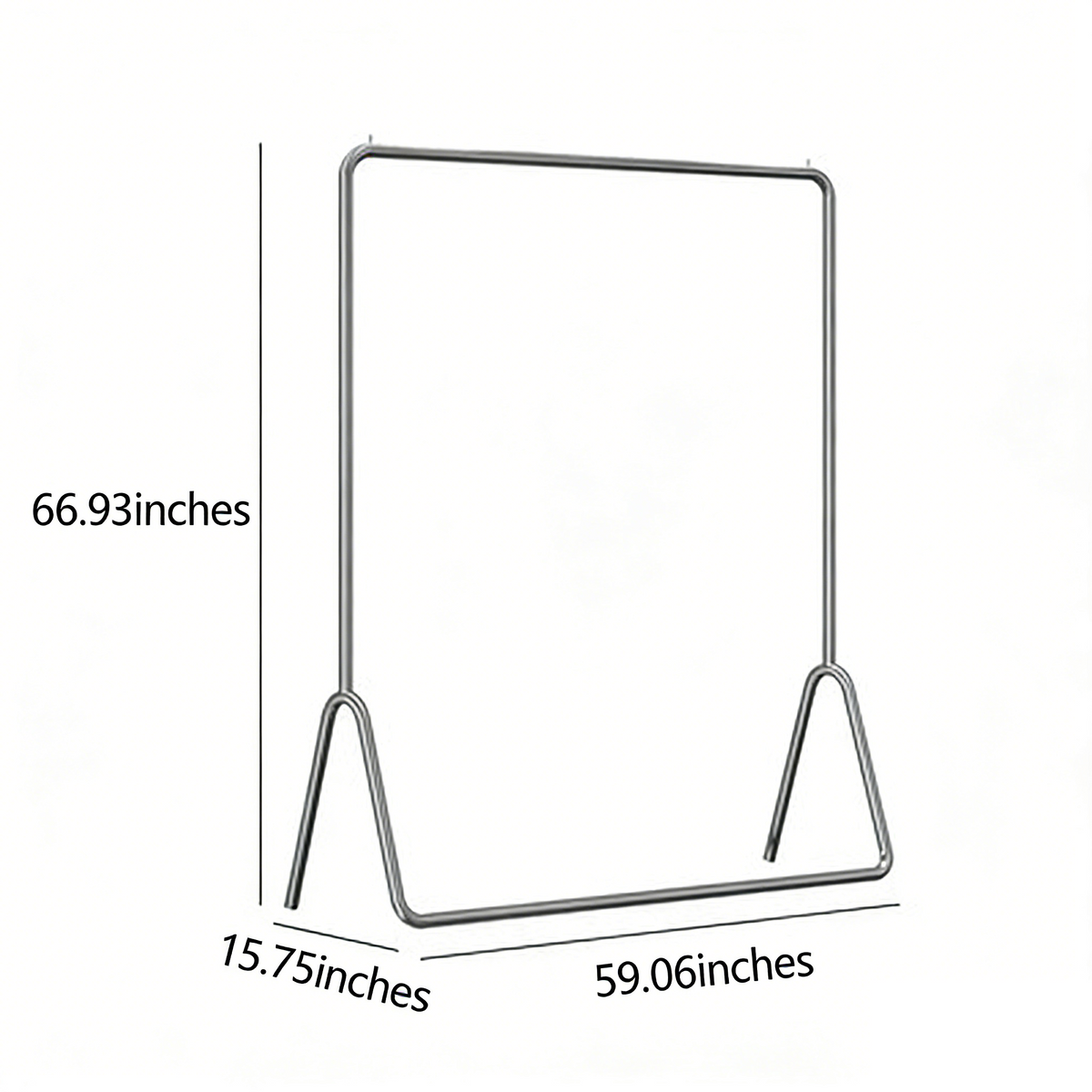 Classic Stainless Steel Floor Garment Rack