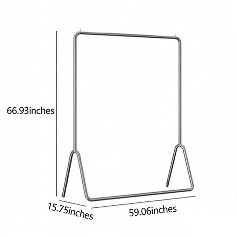 Classic Stainless Steel Floor Garment Rack